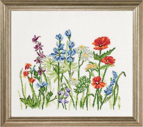 Broderi kit - fineste markblomster